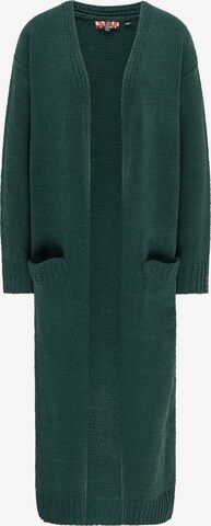 Manteau en tricot myMo ROCKS en vert : devant