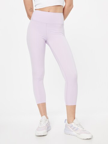 Girlfriend Collective Skinny Workout Pants 'FLOAT' in Purple: front