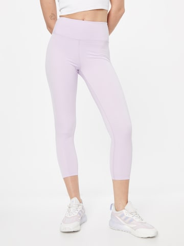 Girlfriend Collective Skinny Workout Pants 'FLOAT' in Purple: front