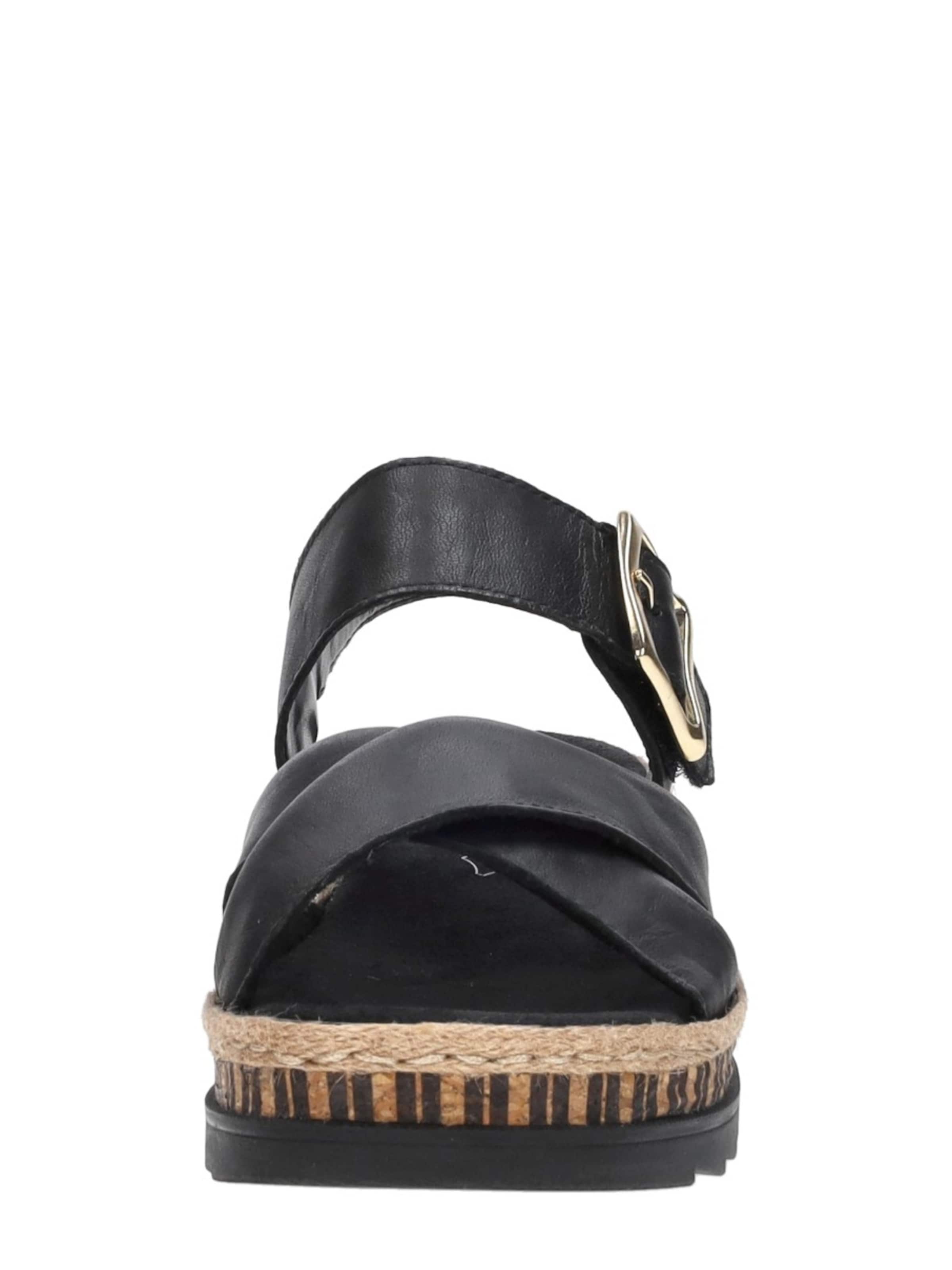 Rieker Sandal 'Sandalen Plat' in Black