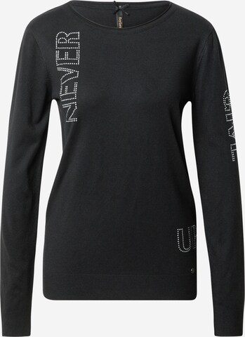 Key Largo - Pullover 'Never' em preto: frente