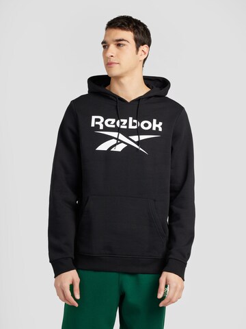 Reebok Športna majica 'Identity' | črna barva: sprednja stran