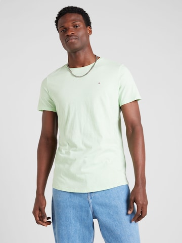Tommy Jeans Shirt 'JASPE' in Groen: voorkant