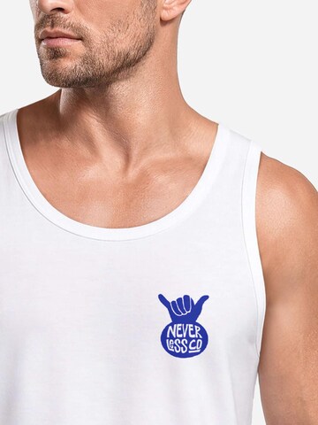 Neverless Shirt 'Vacation mode on' in White