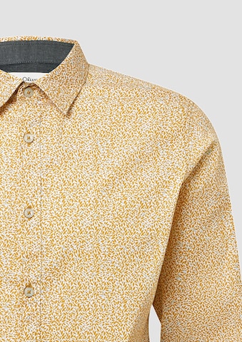 Coupe slim Chemise s.Oliver en jaune