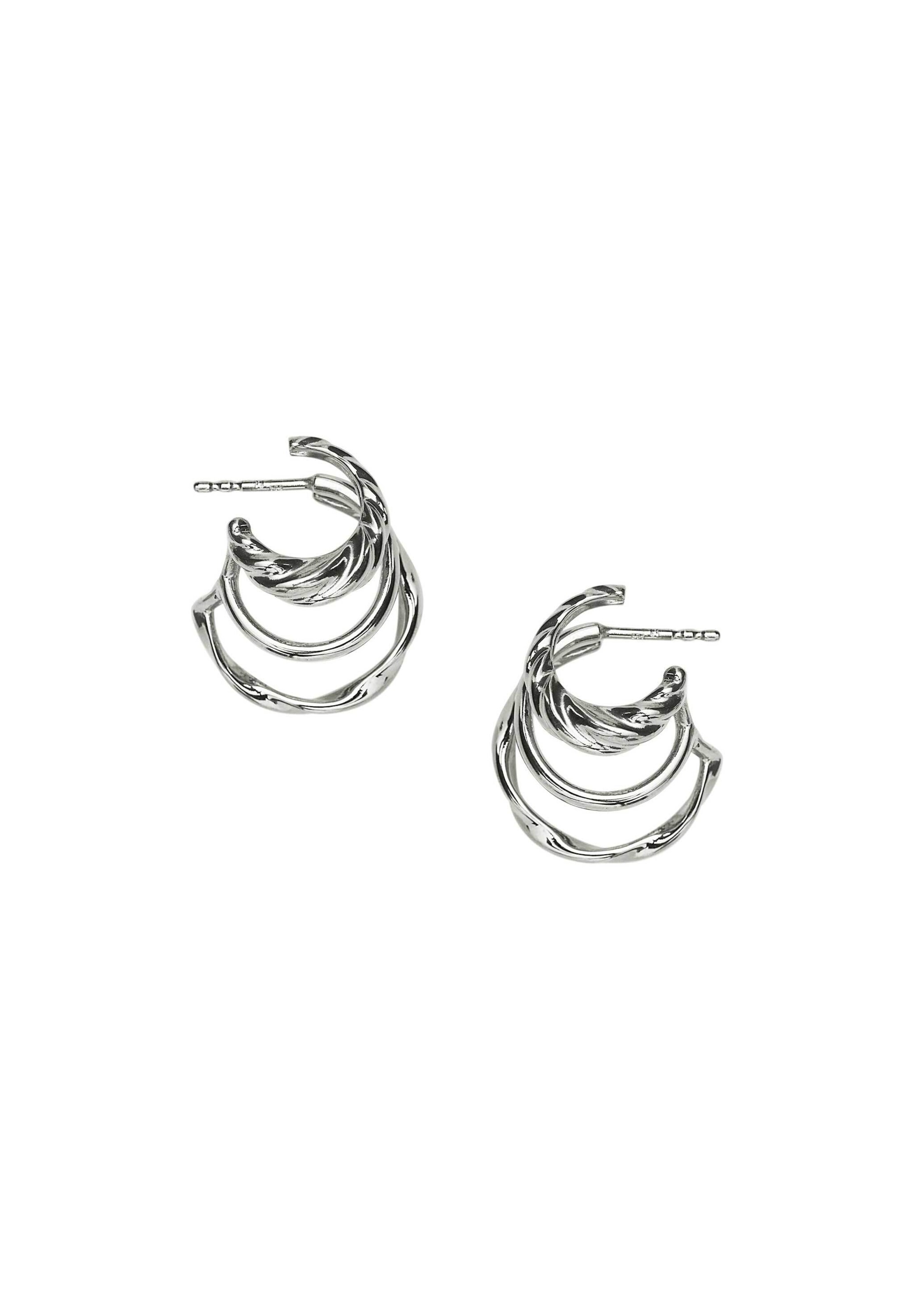 Stilnest Earrings 'Flux Triple' in Silver