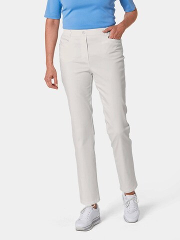 Goldner Regular Pants 'Martha' in White: front