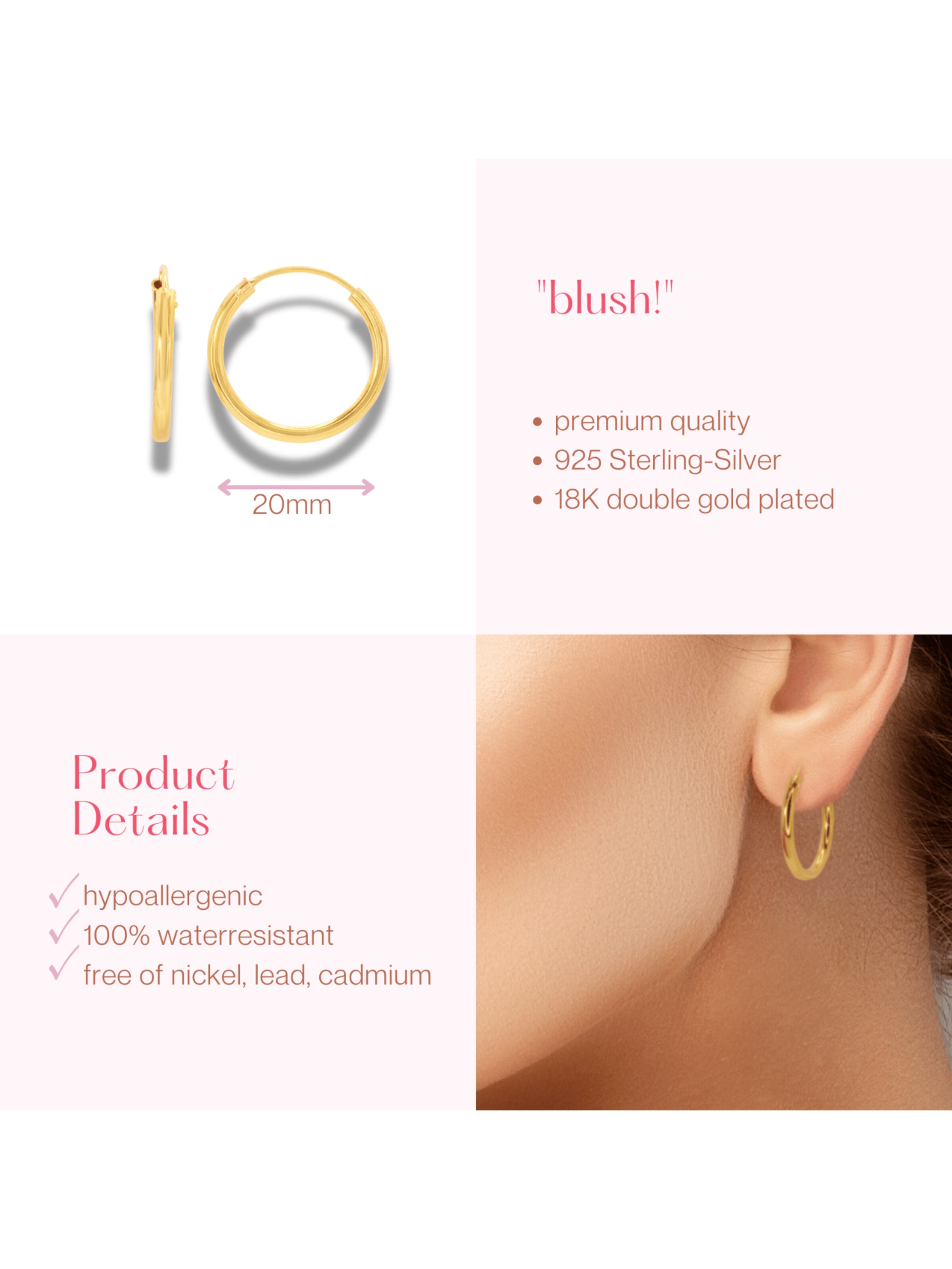 ARS-ARGENTI Earrings 'BLUSH!' in Gold