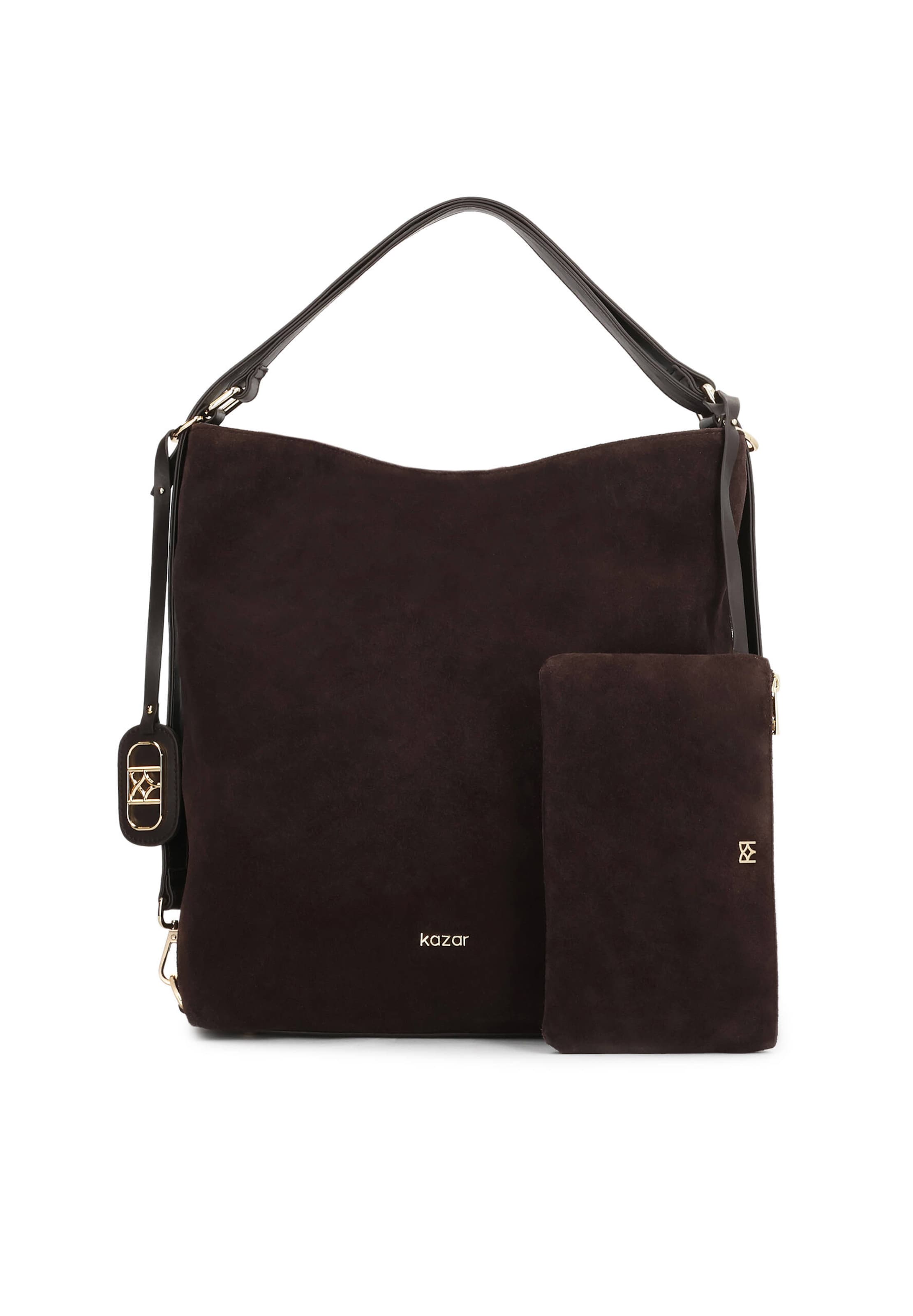 Kazar Τσάντα χειρός σε καφέ: μπροστά