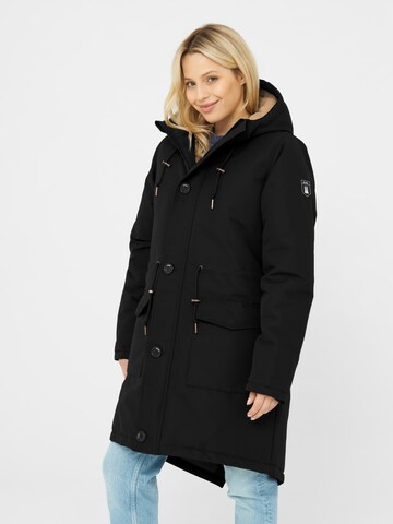 Derbe Winterjacke 'Festholm' in Schwarz: Vorderseite