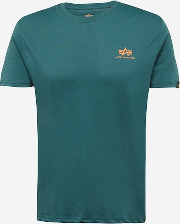 Maglietta di ALPHA INDUSTRIES in verde: frontale