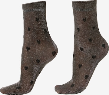 CALZEDONIA Socks 'GLITTER & HEARTS' in Black: front