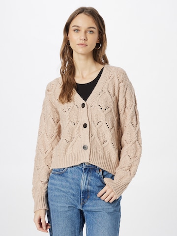 ABOUT YOU Knit Cardigan 'Victoria' in Beige: front