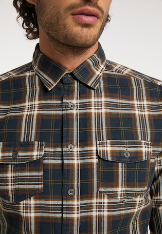 DreiMaster Vintage Slim fit Button Up Shirt in Brown