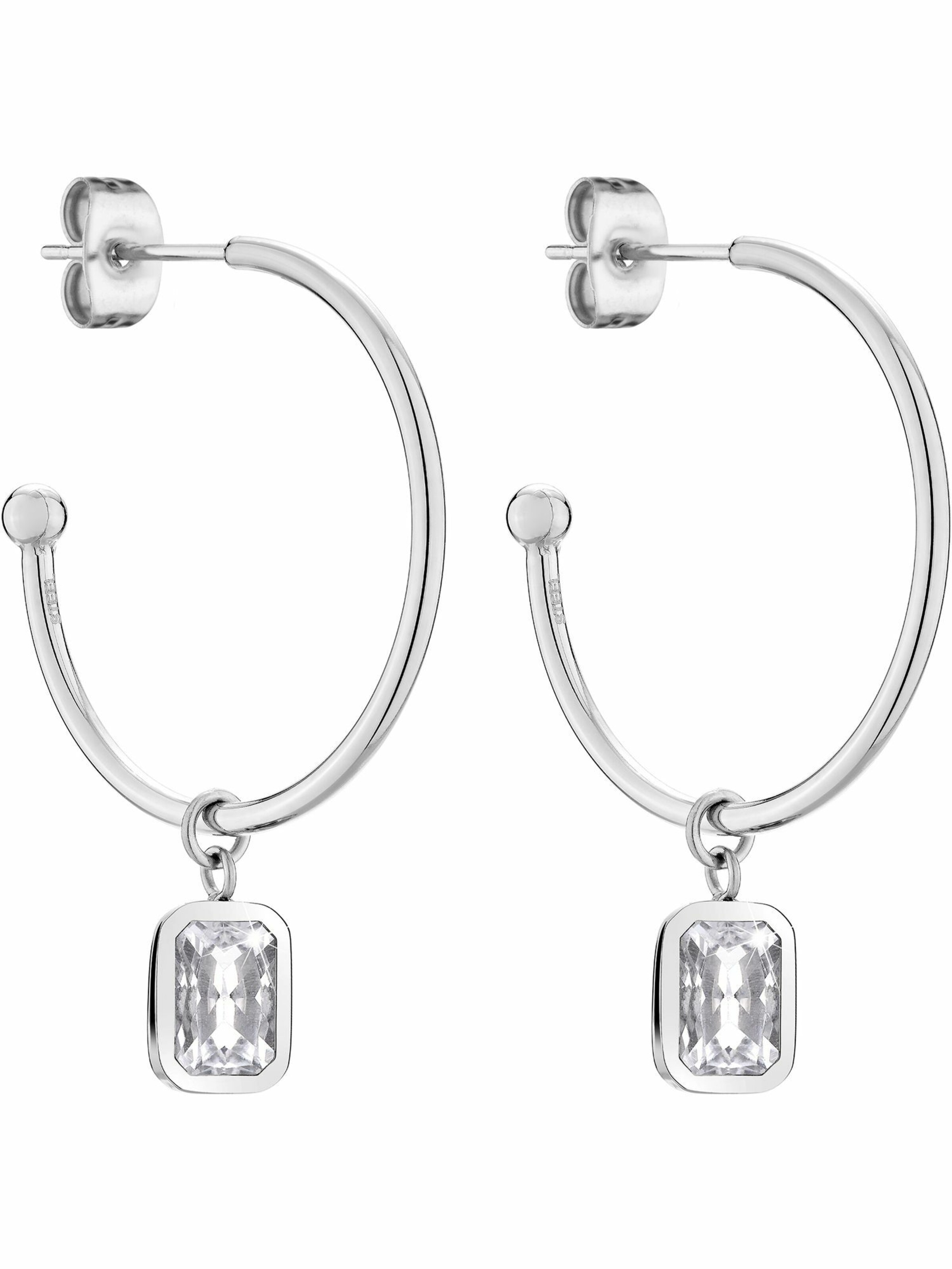 Boucles d'oreilles Tamaris en argent : devant