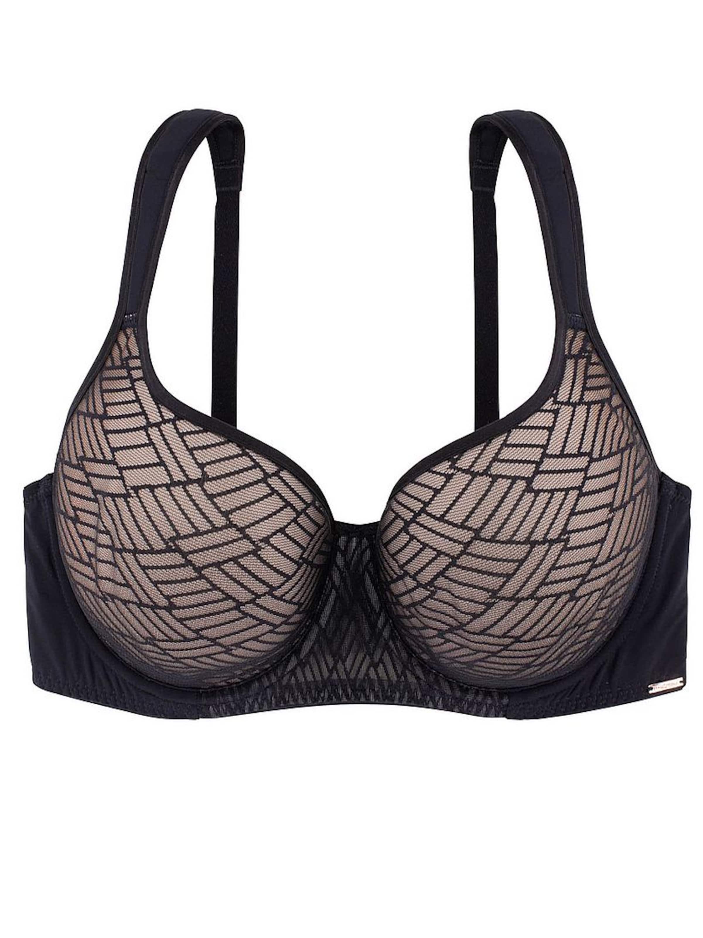 Dorina T-shirt Bra 'Leila 2' in Black: front