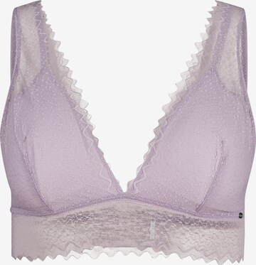 Skiny Triangle Bra in Purple: front