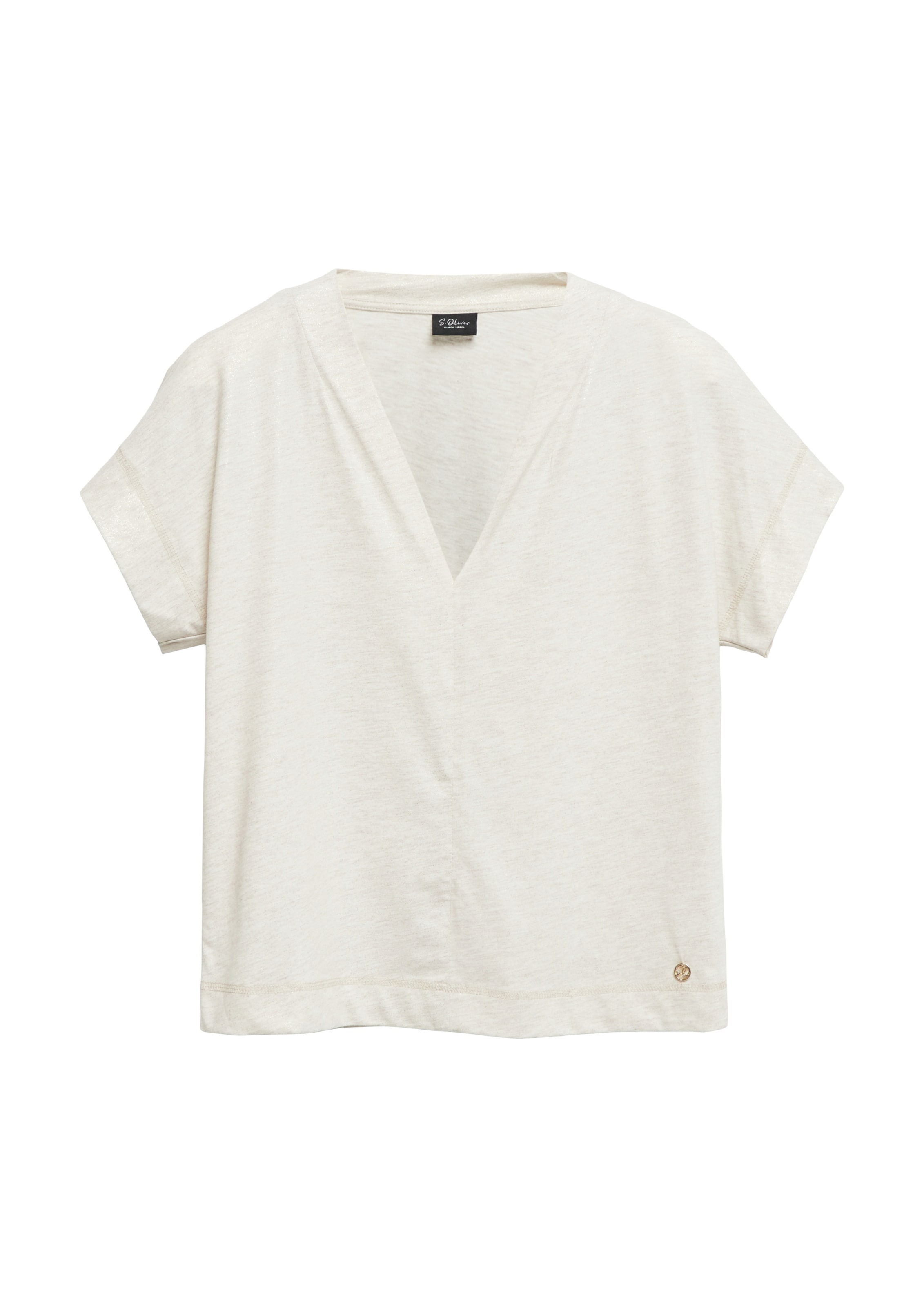 T-shirt s.Oliver BLACK LABEL en beige : devant