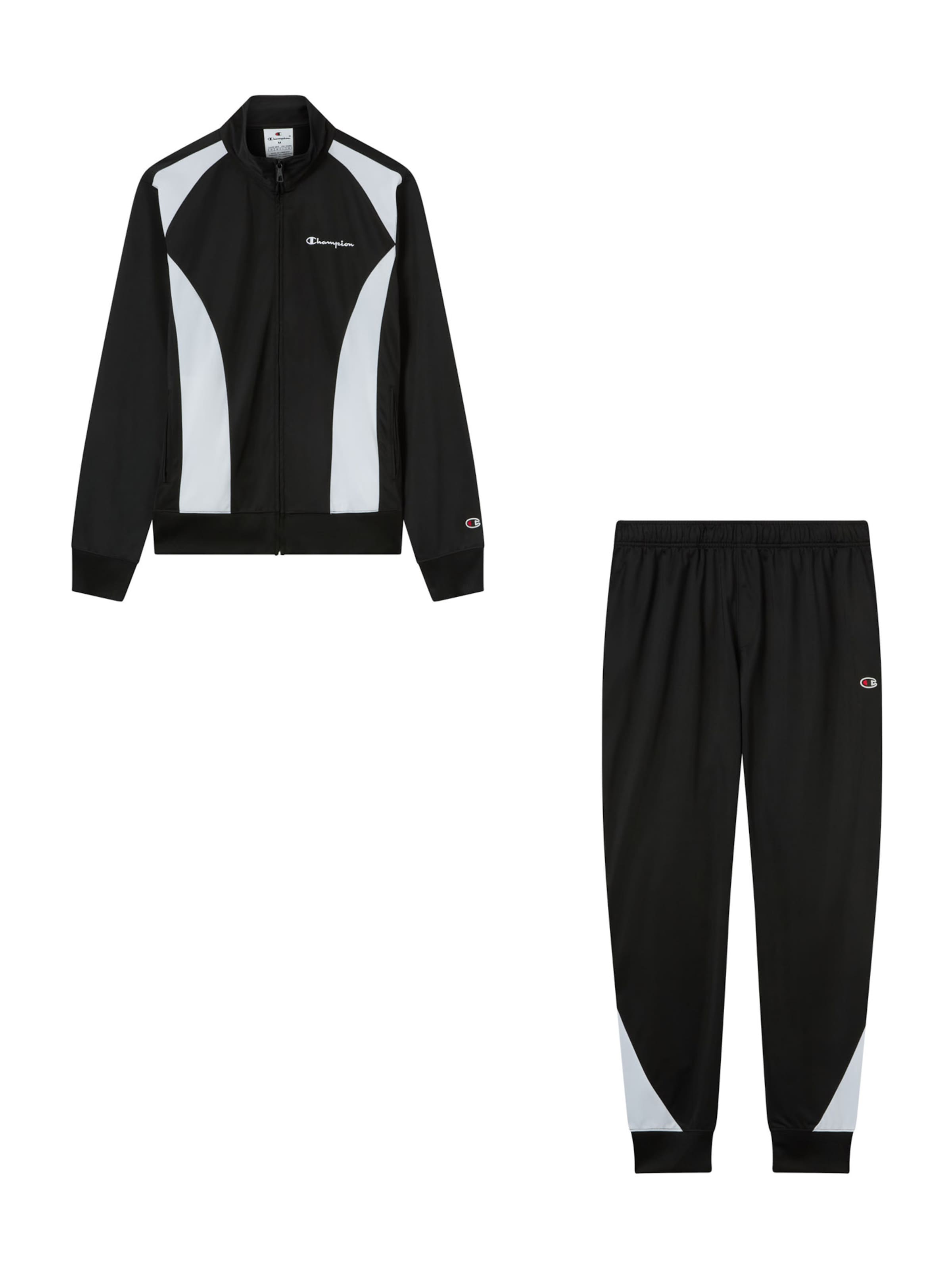 Champion Authentic Athletic Apparel Trainingsanzug in Schwarz: Vorderseite