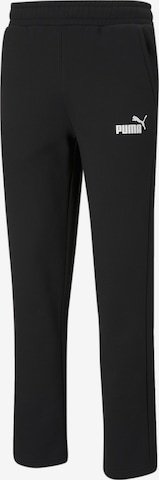 Regular Pantalon de sport 'Essentials' PUMA en noir : devant
