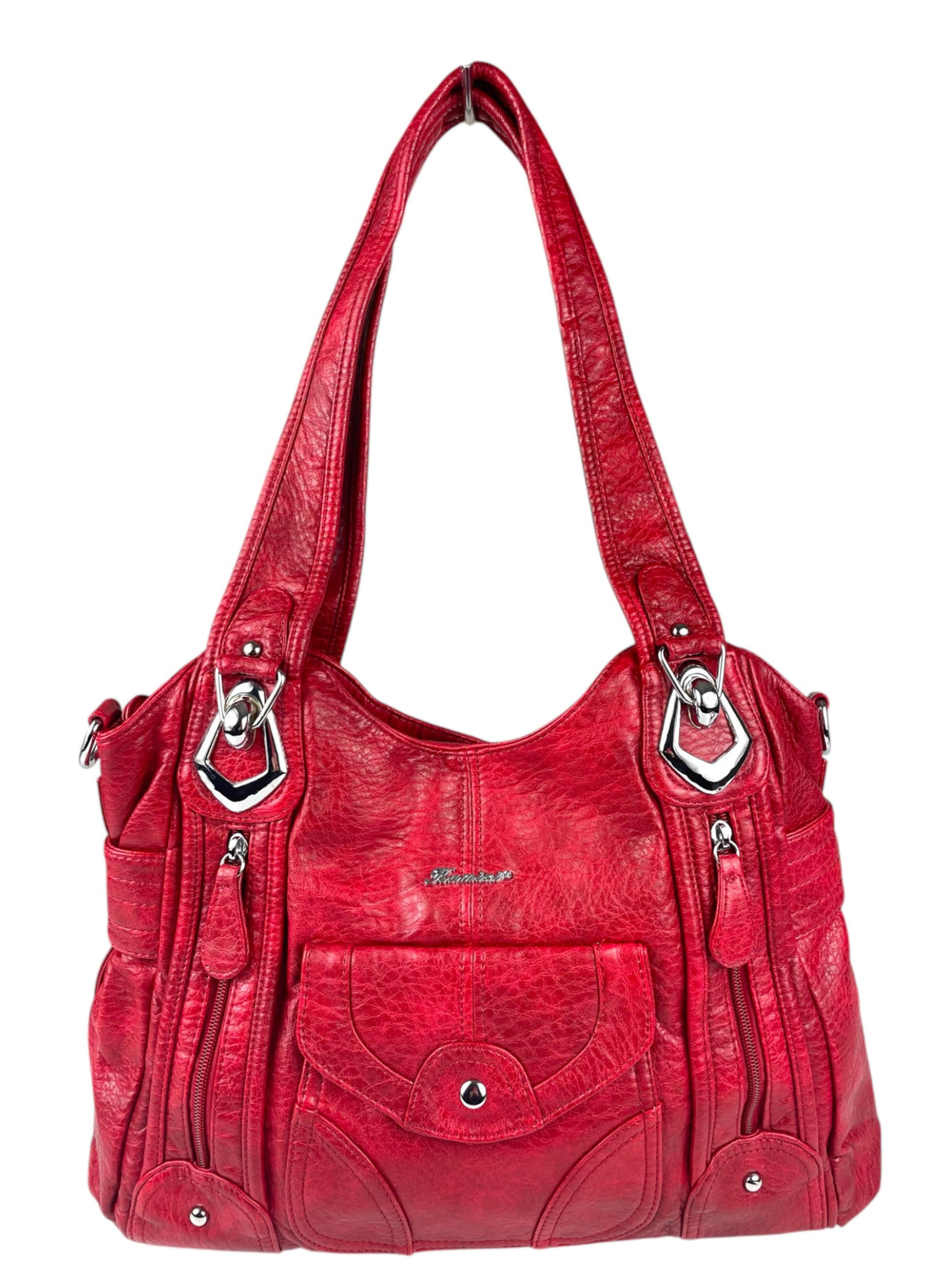 Borsa a spalla di Kumixi in rosso: frontale