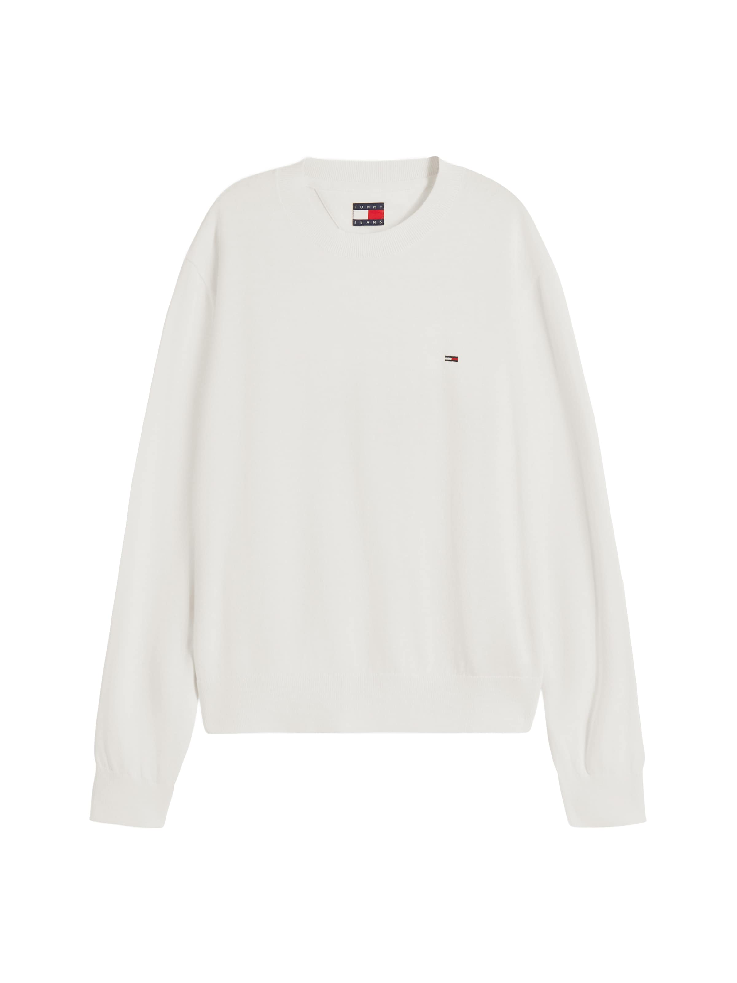 balta Tommy Jeans Megztinis 'ESSENTIAL': priekis