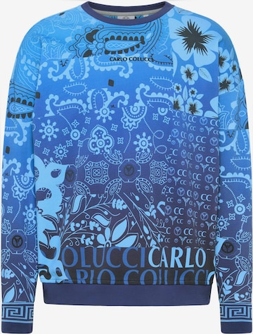 Carlo Colucci Sweatshirt 'De Chirico' in Blauw: voorkant