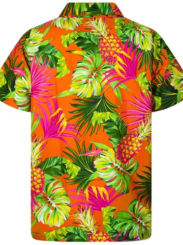 King Kameha Bluse 'Pineapple Leaves'‌ in Orange