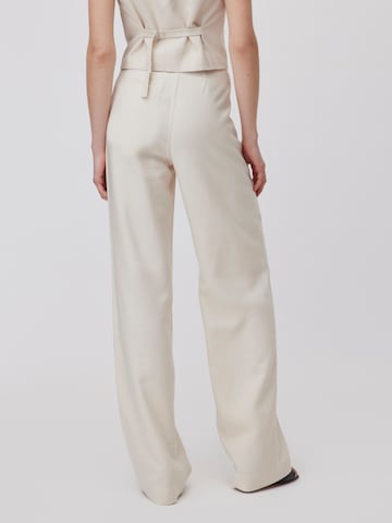 LeGer by Lena Gercke Wide leg Pleat-front trousers 'Draco' in Beige