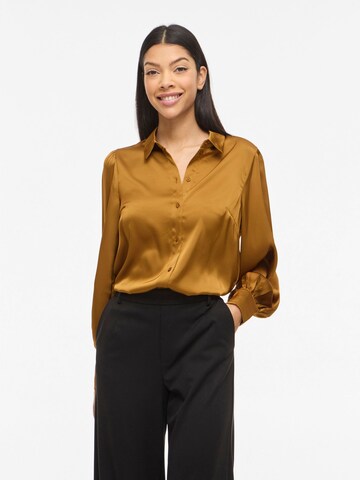 VILA Bluse 'VIEnna Ravenna' in Braun: Vorderseite