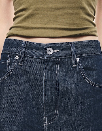 Bershka Wide leg Jeans in Blauw