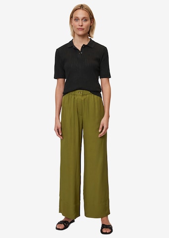 Marc O'Polo Wide leg Broek in Groen