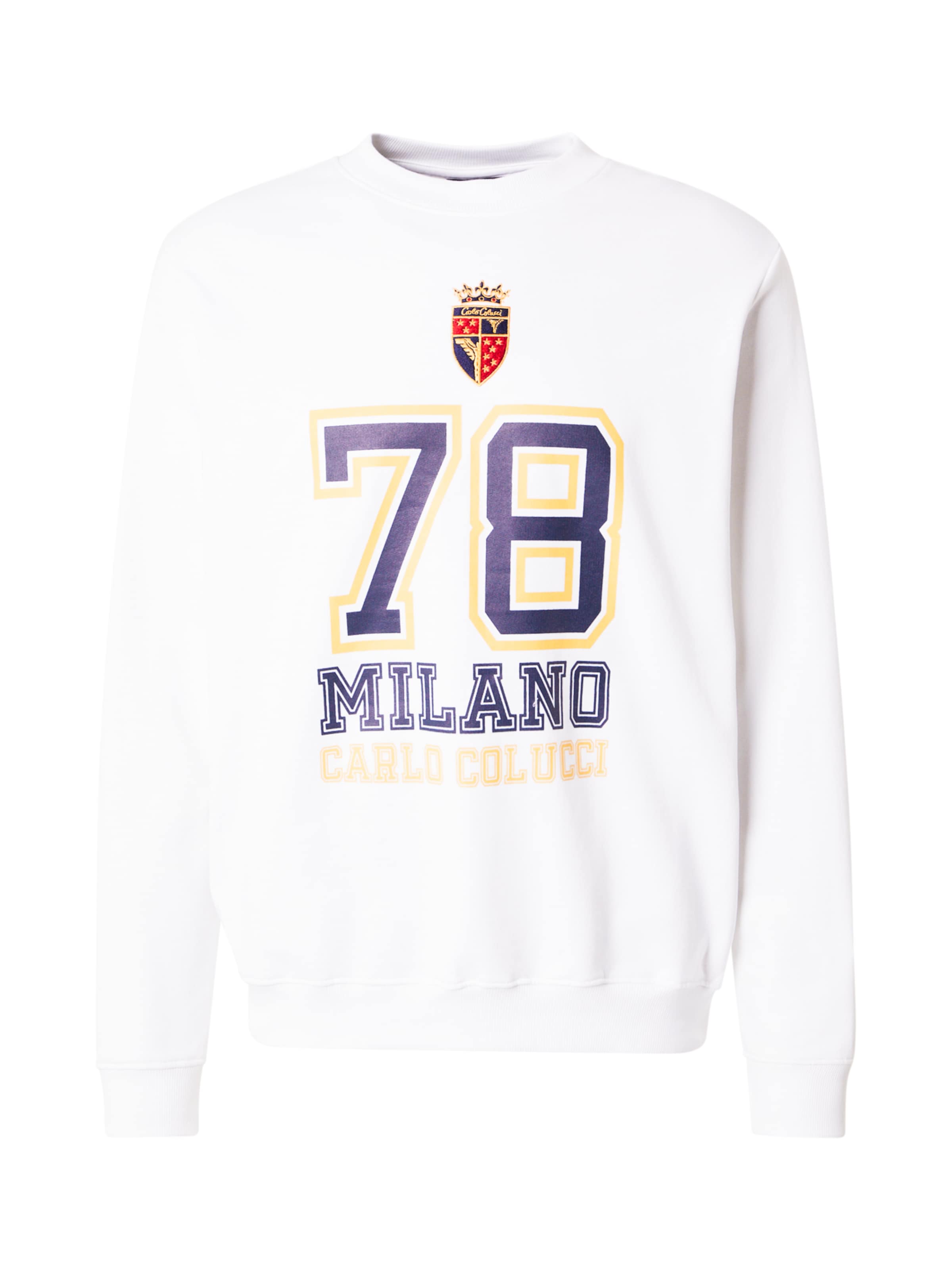 Carlo Colucci Sudadera en S en marino / amarillo / blanco, Vista del producto