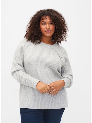 Zizzi Sweater in Grey: front