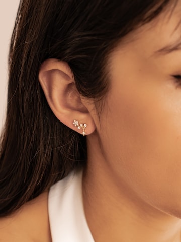Boucles d'oreilles 'Falling Star' Hey Happiness en or : devant