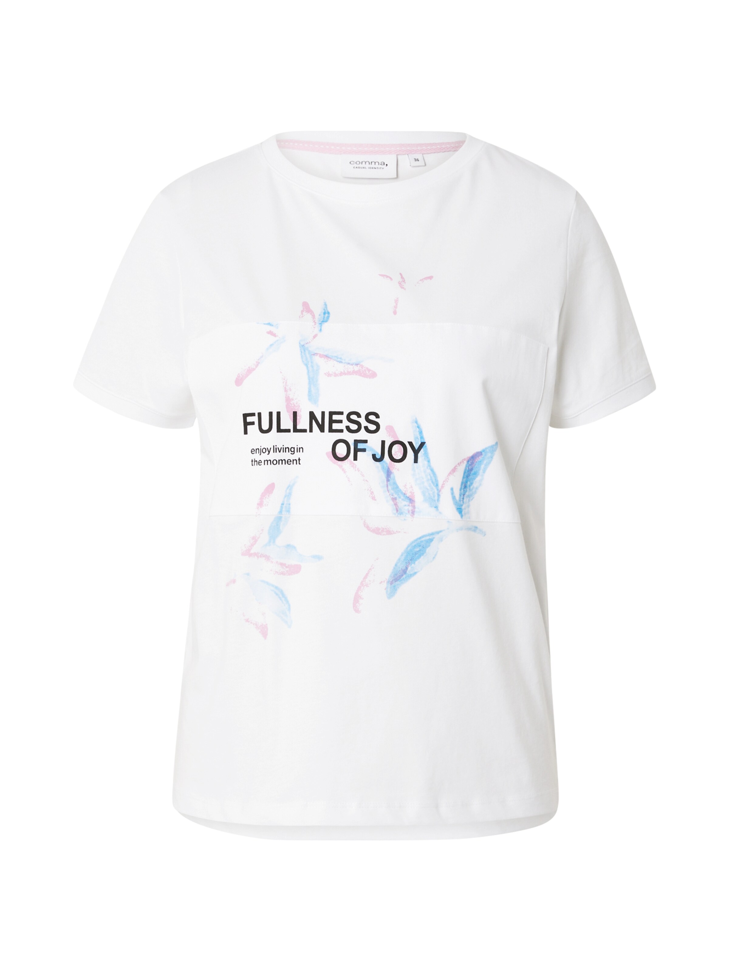 comma casual identity Shirt in Wit: voorkant