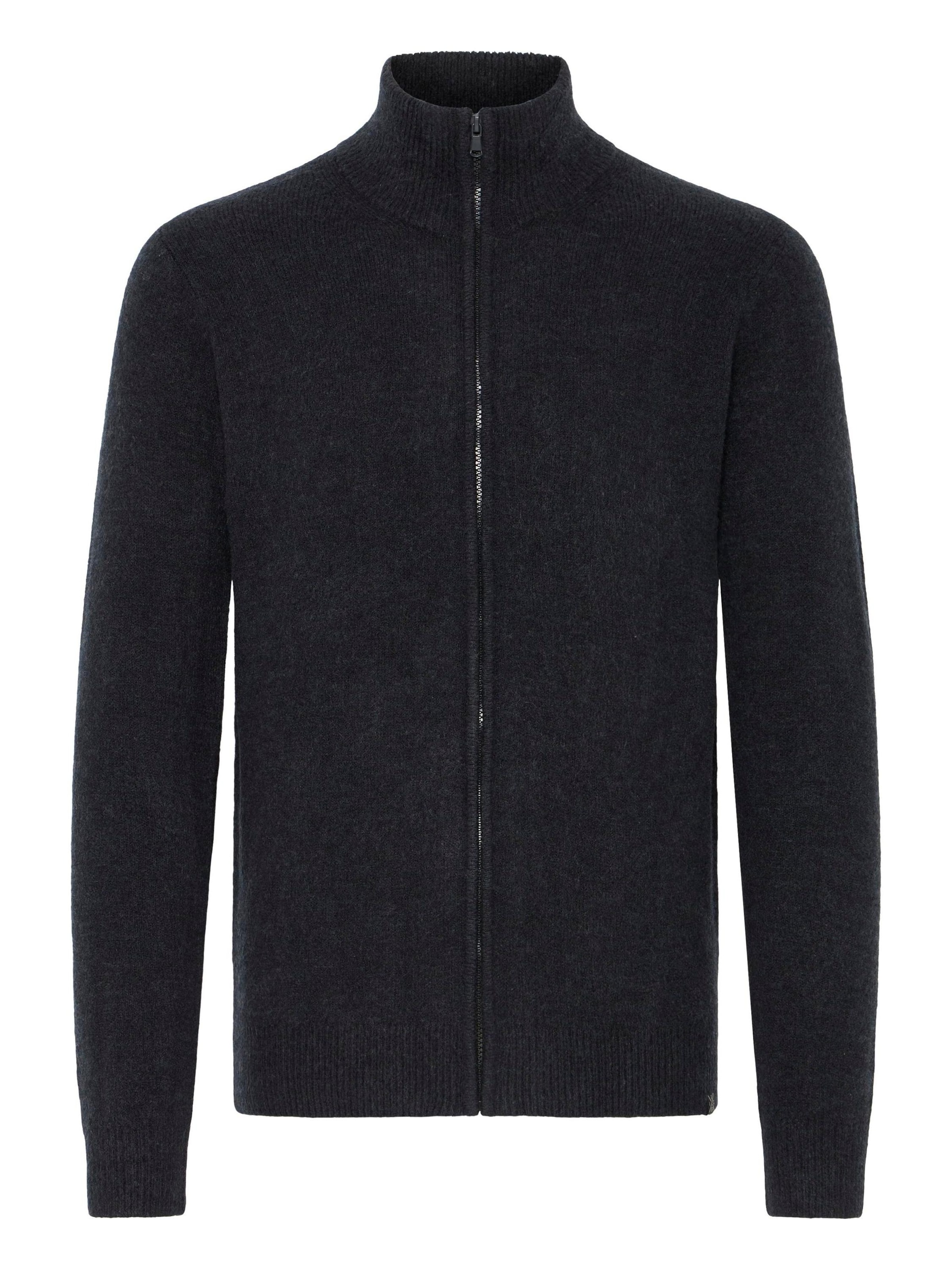 INDICODE JEANS - Casaco de malha ' IDBercell ' em preto: frente