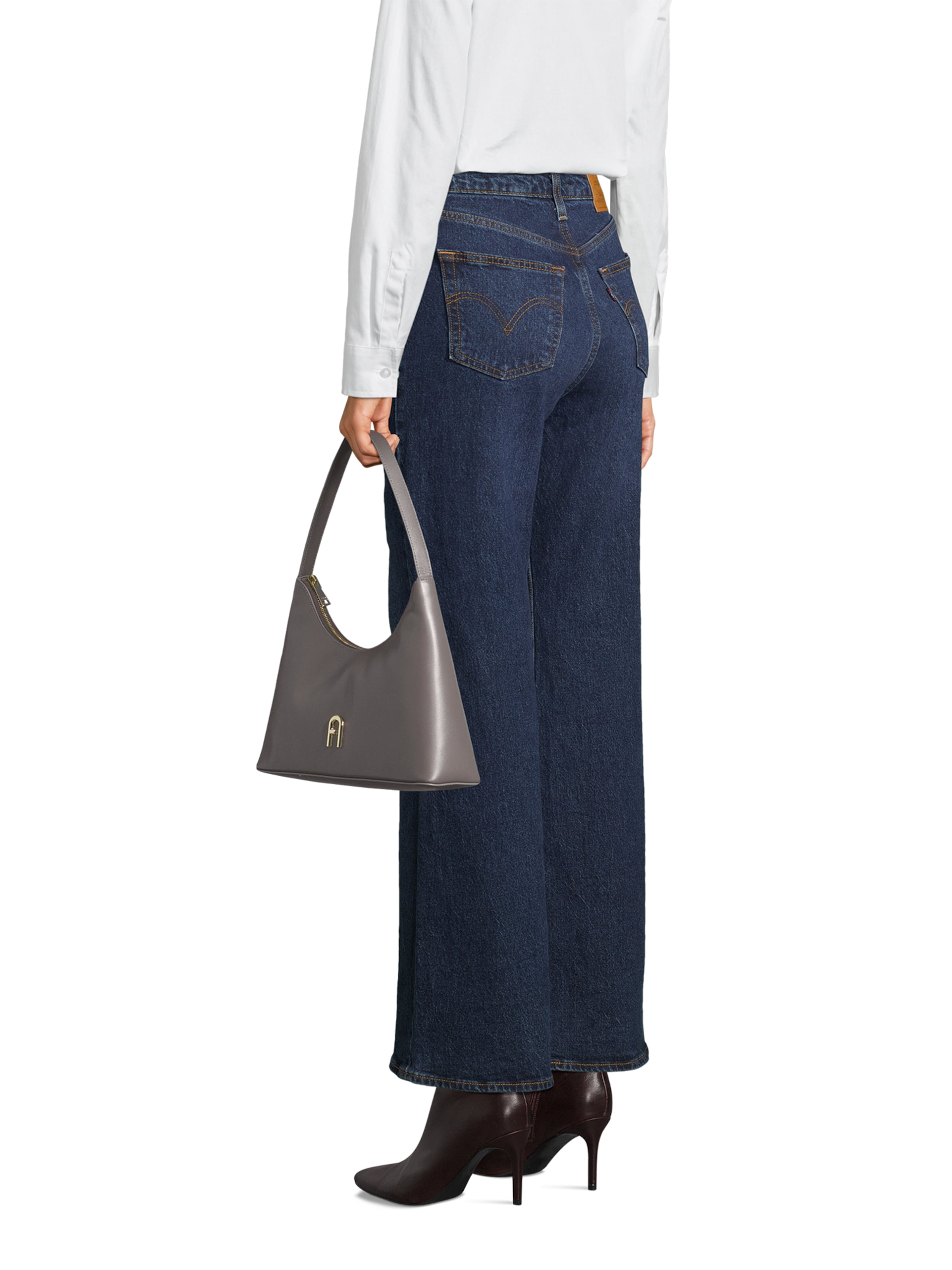 FURLA Чанта за през рамо 'Diamante' в сиво