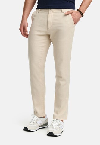INDICODE JEANS Regular Broek in Beige: voorkant