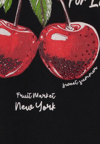 Key Largo Póló 'Fruit' - fekete