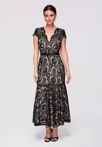 Robe de soirée Ombre en noir : devant