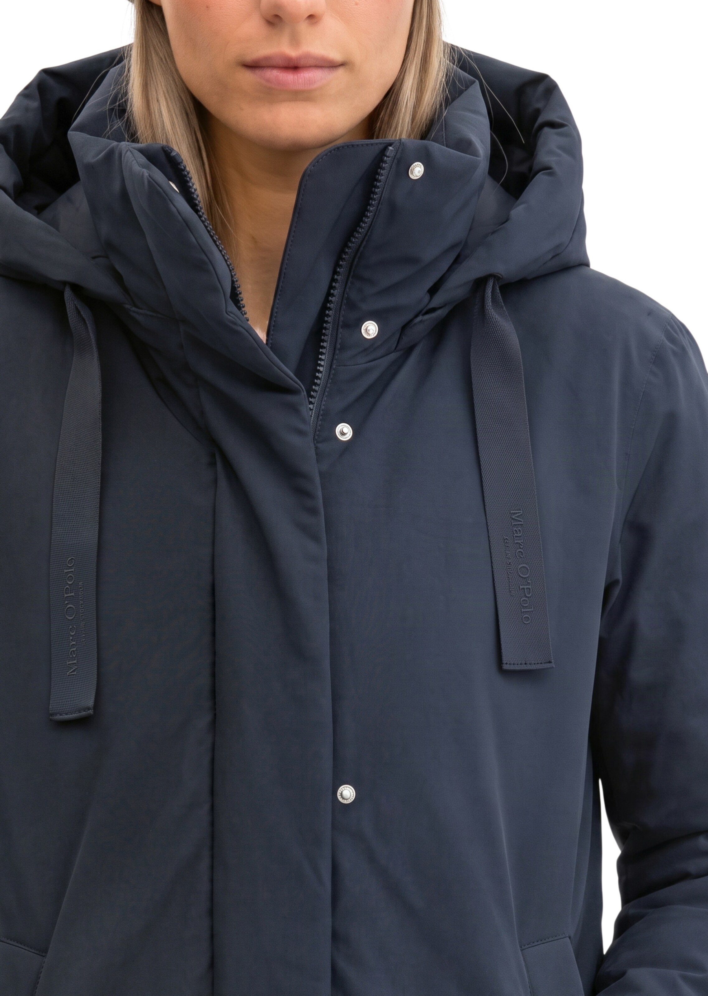 Marc O'Polo Functionele mantel in Blauw: voorkant