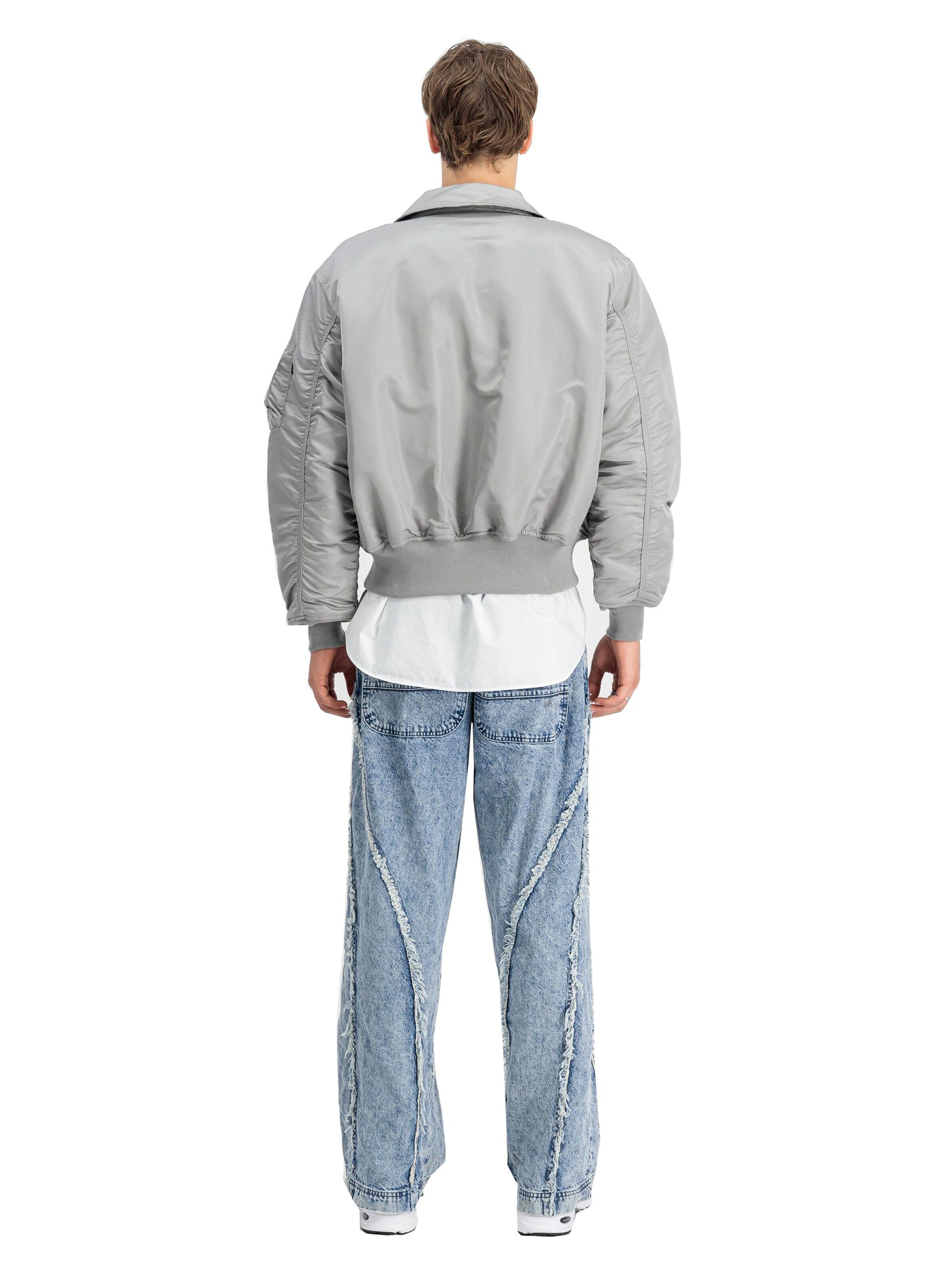 ALPHA INDUSTRIES Between-Season Jacket 'CWU-45 Heritage' in Silver
