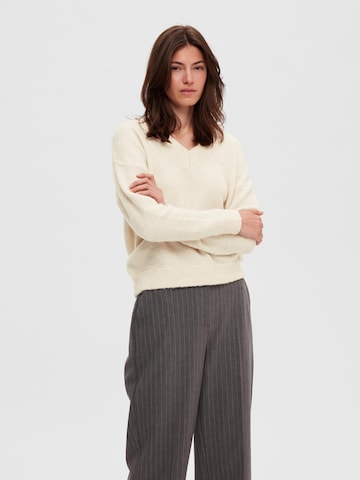 SELECTED FEMME Sweater 'MALINE' in Beige