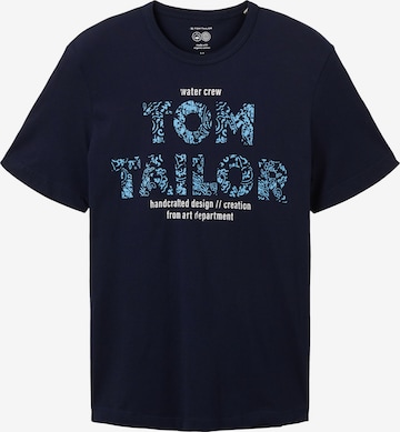 T-Shirt TOM TAILOR en bleu : devant