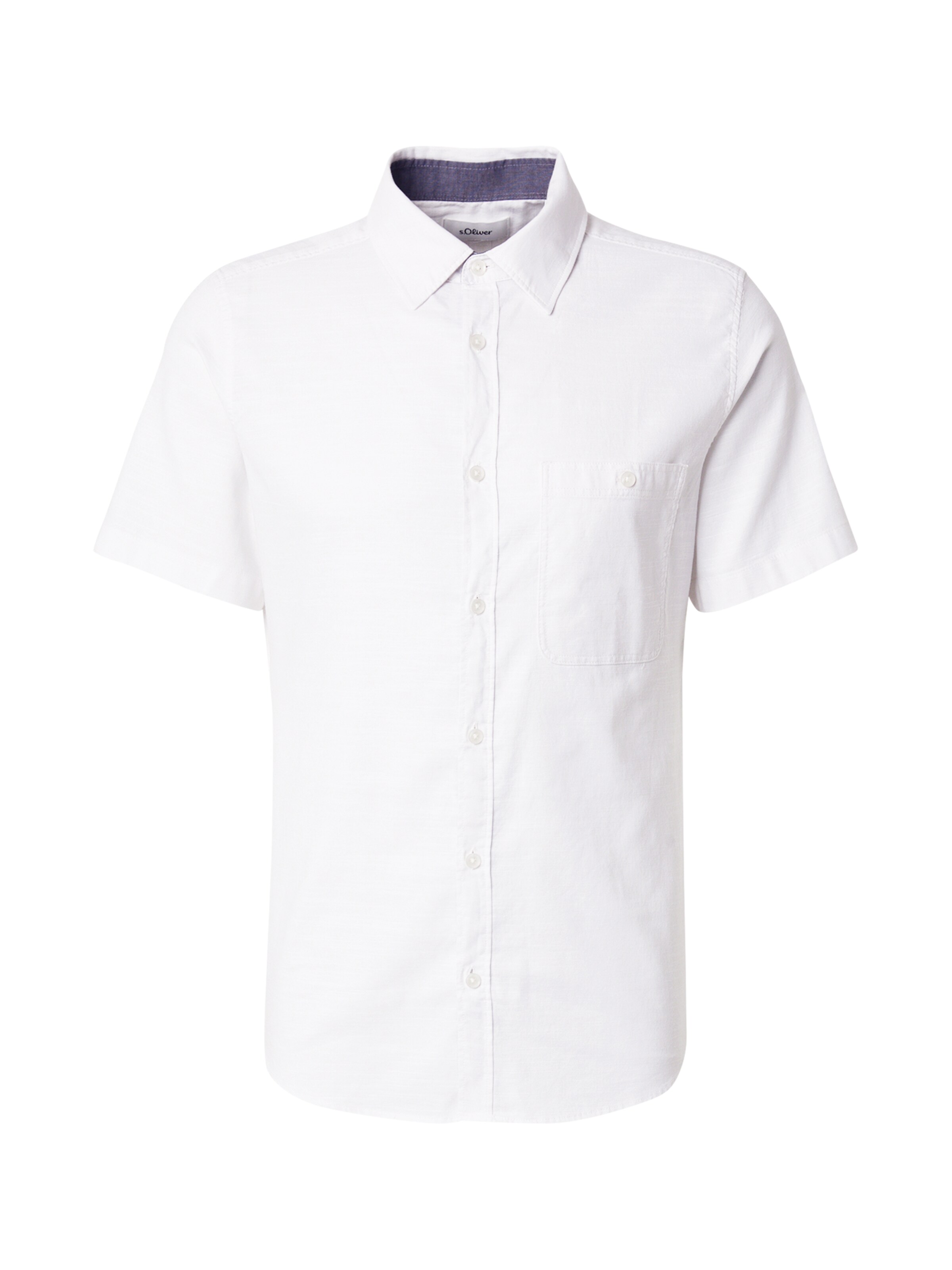 s.Oliver Slim fit Overhemd in Wit: voorkant