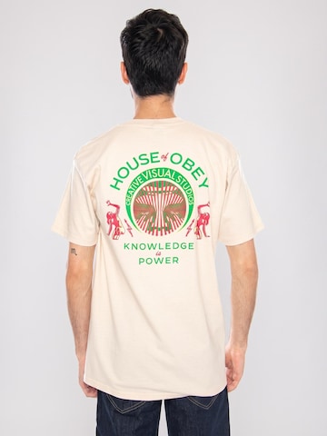 Obey Shirt 'Knowledge Is Power' in Beige