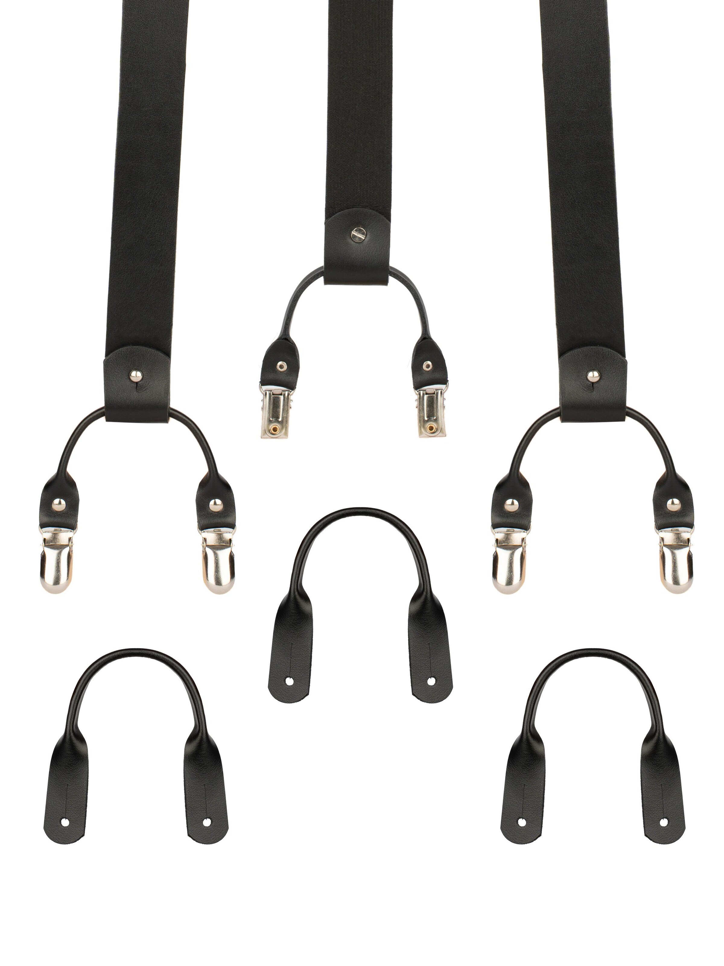GODDESS Leather Hosenträger 'Kara'‌‌‌‌‌‌ in Schwarz