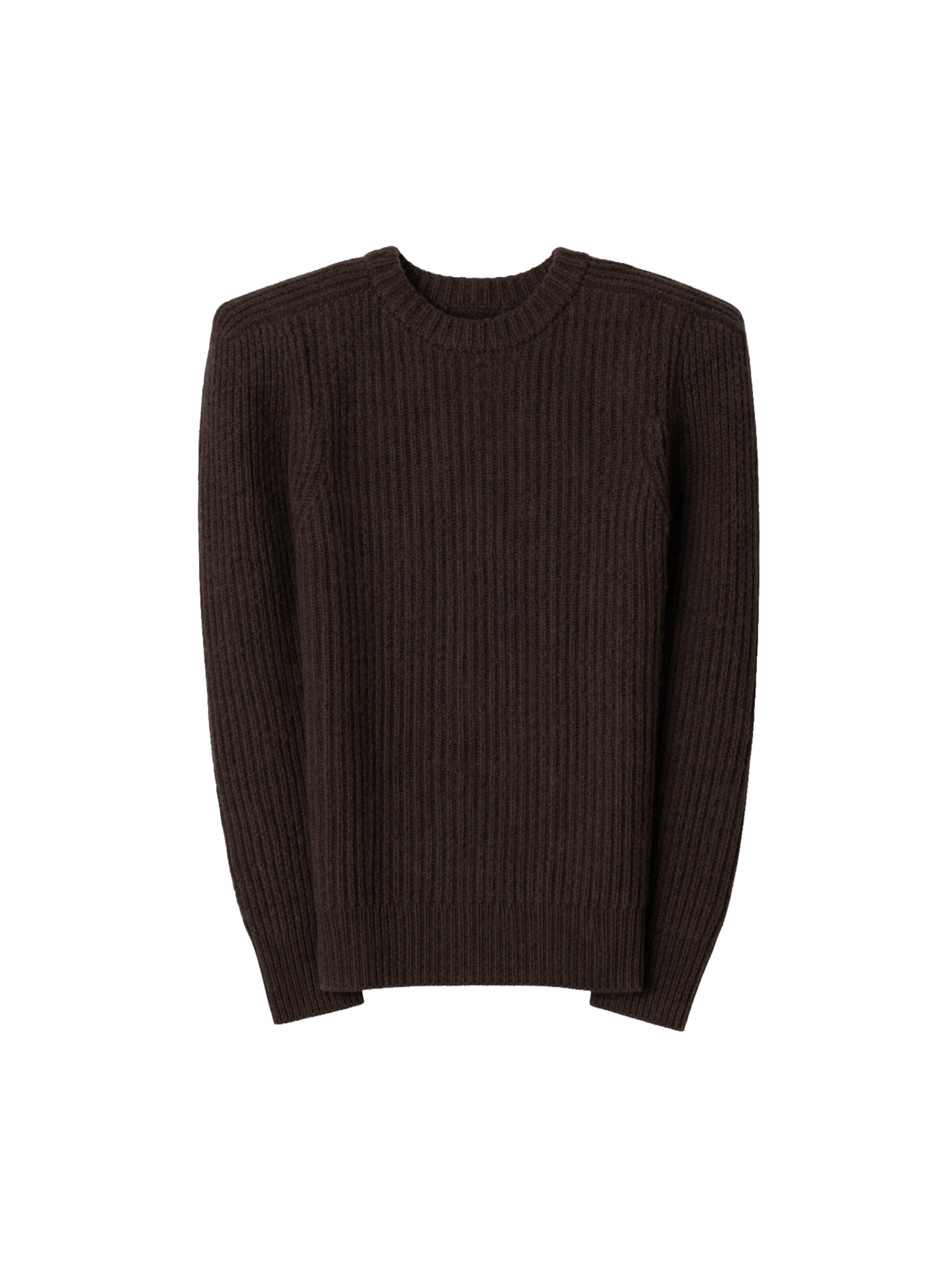 GOBI Cashmere Pullover 'Sculpted-Shoulder Cashmere Sweater' i brun: forside