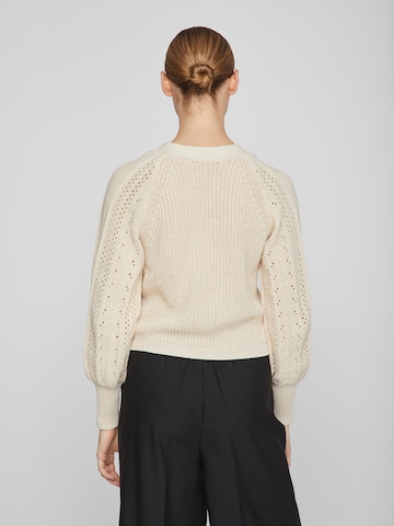 VILA Knit Cardigan 'Elas' in Beige